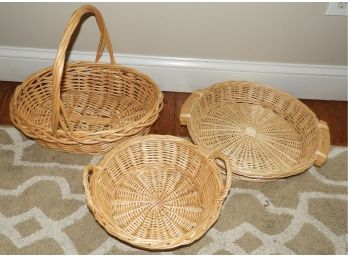 Wicker Baskets - Assorted Set Of 3