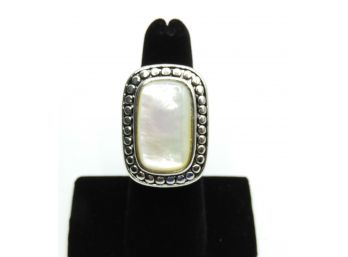 Premier Designs Silver-tone Mother Of Pearl Ring - Size 7