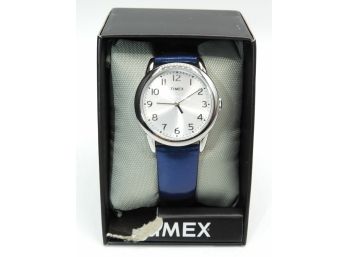 Timex Metallic Blue Patent Leather Ladies Watch P083 -  NEW