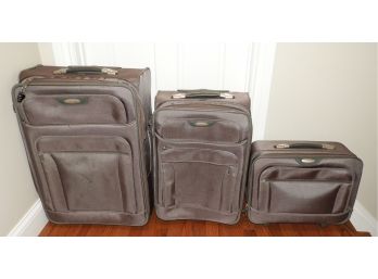 Samsonite Set Of 3 Gray Suitcases