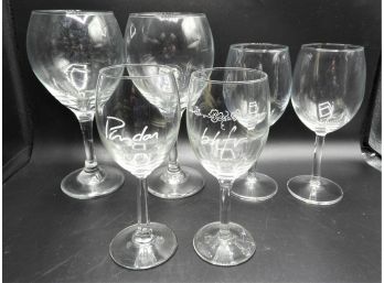 Wine Glasses -Assorted Set Of 6