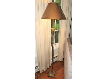 Gold-tone Floor Lamp With Gold Shade