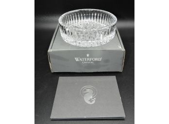 WATERFORD Crystal Best Wishes Wine/Champagne Bottle Coaster/Jewelry Dish In Box