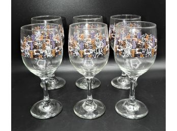 Festive Set Of 6 Trick-or-treat Wine Glasses
