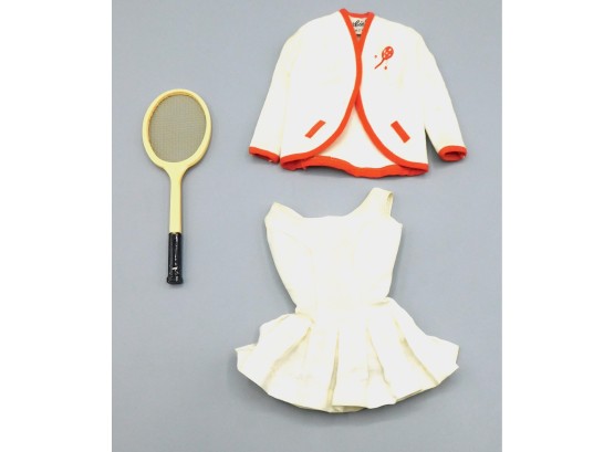 Vintage Barbie Tennis Equipment Outfit With Racket