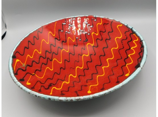 Poole Pottery - Large Red Ceramic Bowl