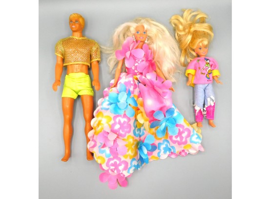 Vintage Barbie Dolls And Ken Doll - Lot Of 3