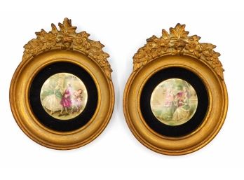 Vintage Victorian Cameo Creations Framed Wall Artworks - Pair Of 2
