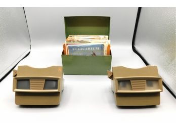 Vintage Viewmasters (2) With Large Selection Of Photo Reels