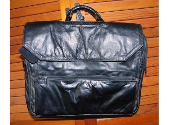 Faux Leather Briefcase With Carrying Handle