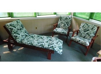 Vintage Redwood Outdoor Furniture - 2 Arm Chairs And 1 Lounge Chair