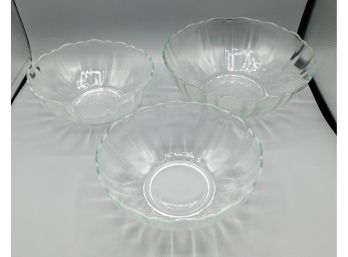Anchor Glass - Made In France - Lot Of 3 Bowls