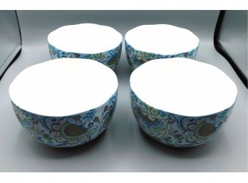222 Fifth - Aisha Fine China Set Of 4 Floral Design Bowls