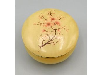 Alabaster Cherry Blossom Trinket Box