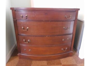 Vintage 19th Century Mahogany Stylish Wooden 4 Drawer Chest Of Drawers