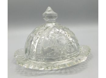 Decorative Cut Glass Candy Dish With Lid