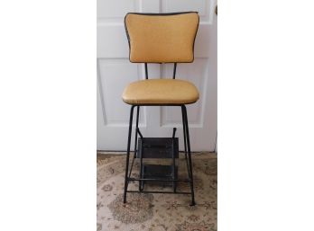 Fabulous Retro Folding 2 Step Stool Kitchen Counter Chair 1950 Style Fold In Footrest