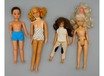 Lot Of 4 - 1992 Kids Kore Barbie Dolls