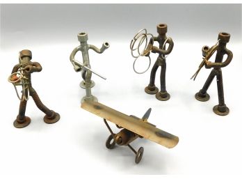 New York Jams 1970 - Nuts And Bolts Jazz Figurines (4) And Airplane (1)