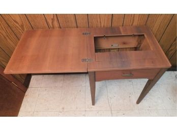 Antique Wooden Sewing Machine Table