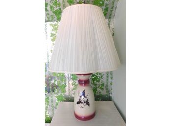 Decorative Ceramic Table Lamp With Floral Design