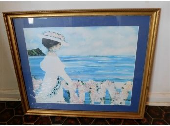 Diana Hansen-young - Boat Day - Artist Proof 56/509 In Gold Tone Frame