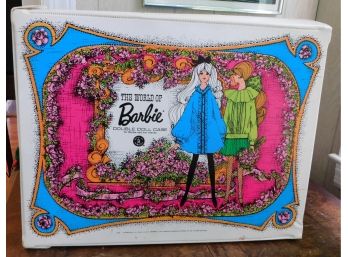 1968 Mattel Vintage Barbie Double Doll Trunk With Storage Compartments & Handle