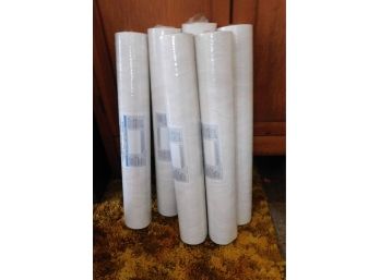 Box Of White Decwall Vinyl Wall Coverings - 6 Sealed Rolls
