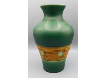 Vintage Green Flower Shelf - West German Vase
