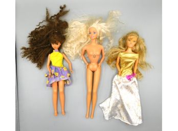 Vintage Barbie Dolls Including Talking Barbie- Lot Of 3