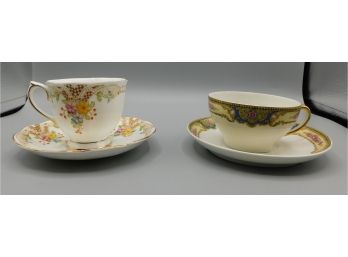 Royal Albert Bone China Teacup With Saucer And Limoges Teacup With Saucer