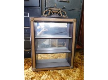 Timeless Vintage 3 Shelf Wall Mounted Shadow Box Display With Mirrored Backing