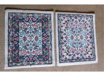 Wool Small Woven Area Rugs - Pair Of 2 21.5'L X 15.5'D (each)