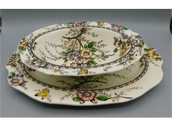 Albert Meakin - Medway Decor Large Serving Dish With Serving Platter