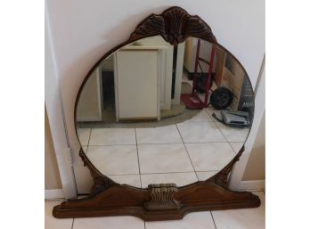 Vintage Wooden Dresser Top Mirror
