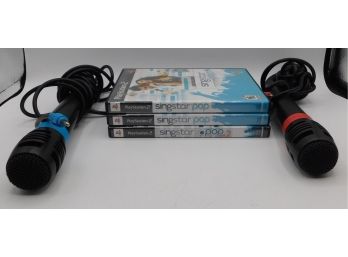Play Station 2 Singstar Pop Games With Microphones