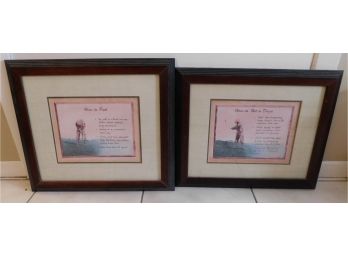 Pair Of 'How To' Golf Framed Prints