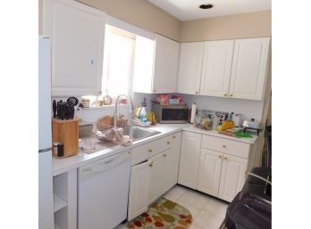 White Melamine Kitchen Cabinet Set