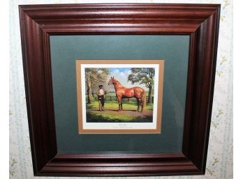 Framed Equestrian Man O' War By Fair Play - Mahubah By Rock Sand Print