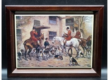 Rare Fox Hunt Before The Hunt Gathering The Kings Head - Framed