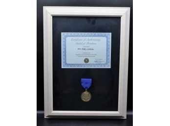 Framed Presidential Medal Of Freedom - Framed With COA