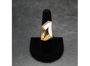 St. John Gold Tone Gemstone Ring - Size 8