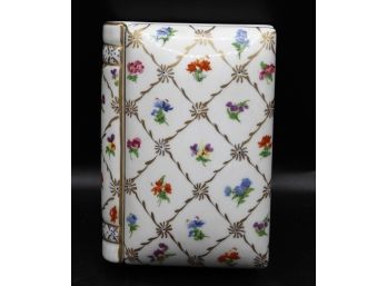 Heirloom By Toyo Porcelain Book Trinket Box With Lid