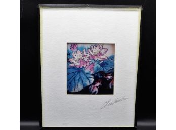 Stunning Artist Signed Floral Watercolor