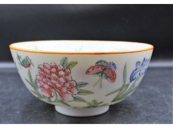 Vintage Floral Hand Painted  Dessert / Candy Bowl