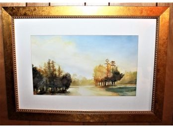 Scenic Watercolor Signed N A Beckert