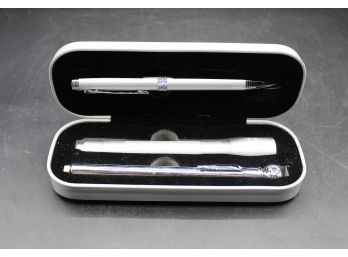 American Express Flashlight, Pen & Tire Gauge Set W/ Case