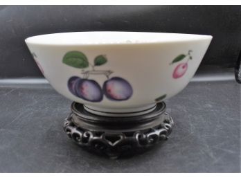 Lovely Grape/cherry Decorated Hand Painted Candy Dish