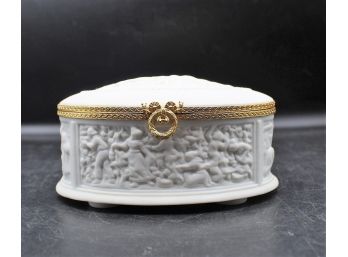 Vintage Limoges Porcelain Oval Box