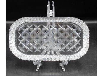 Vintage Signed Waterford Crystal Vanity Tray Butter Dish